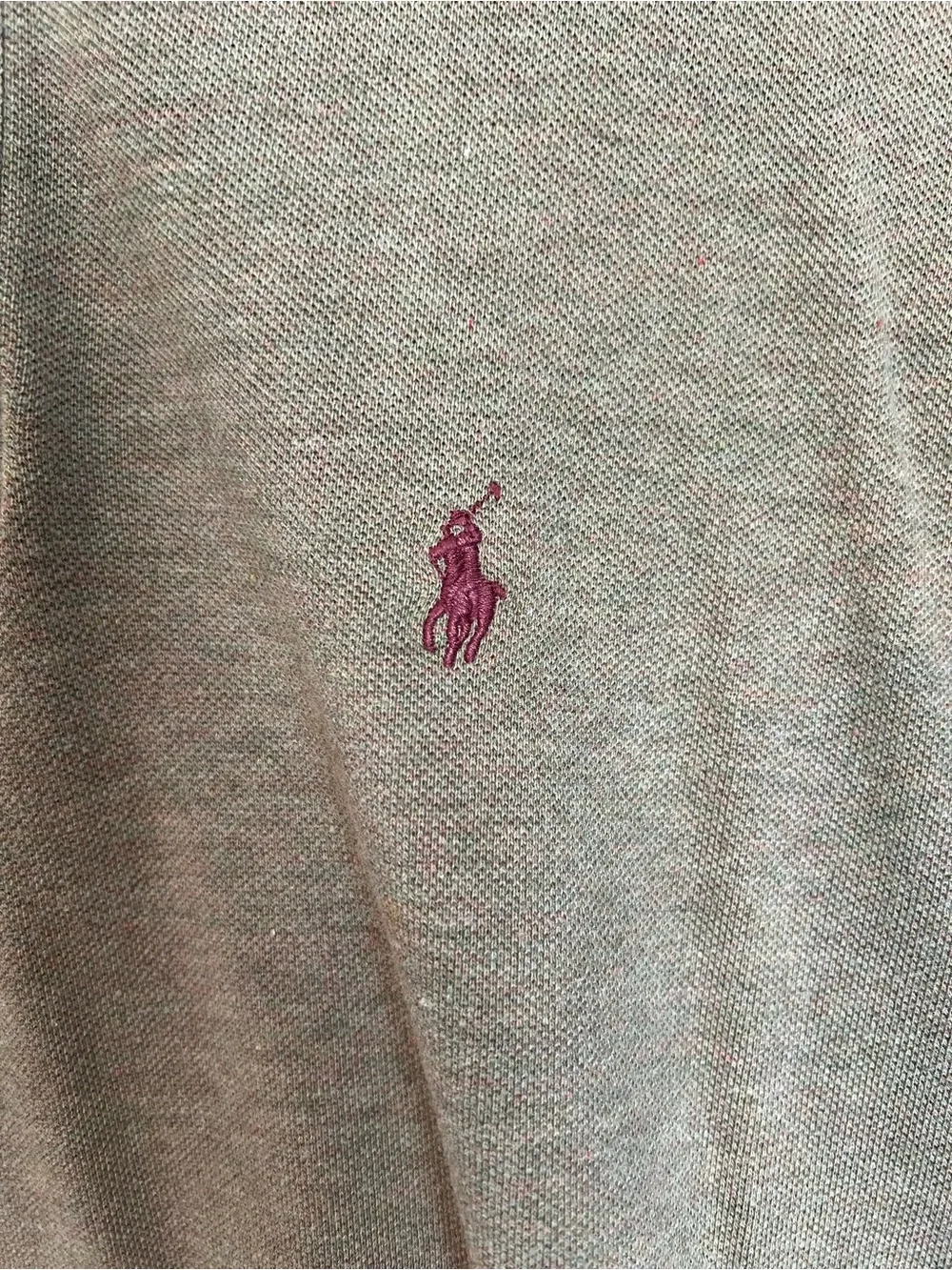 Ralph Lauren Men's Polo in Olive with Burgundy Pony